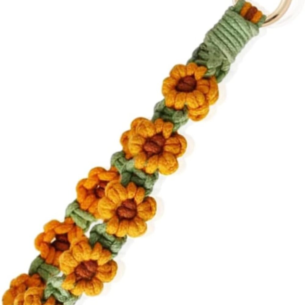 Macrame Keychain Wristlet Keychains For Women Wri… - image 1